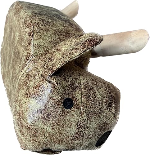 Peluche Chien en Cuir Synthétique Gris, Pouf Décoratif - Nail Gallerys