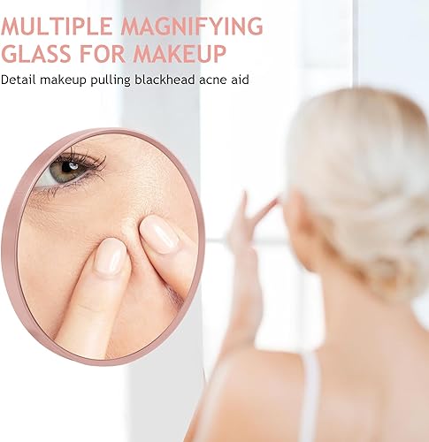 Gailem Miroir grossissant x30 et 10x - Miroir de maquillage de voyage avec ventouse et pince à épiler pour maquillage - Miroir grossissant pour enlever les points noirs et les imperfections - Nail Gallerys