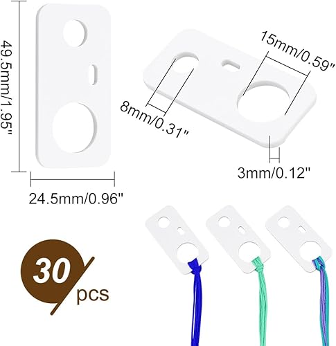 PH PandaHall 30pcs Bobine de fil acrylique Organisateur de fil à broder Porte-fil à coudre Bobines de fil pour point de croix Goutte de fil pour le stockage du fil à coudre, clair, 50x25mm - Nail Gallerys