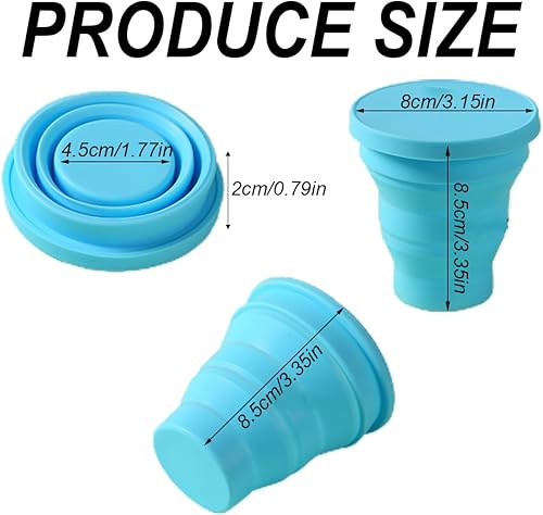 AAED Tasse de voyage pliante, tasse à café portable, tasse de voyage légère, tasse de camping réutilisable pour pique-nique, camping, randonnée à l'extérieur, 4 pièces - Nail Gallerys