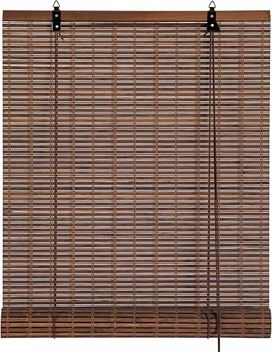 Cy.curtain bright Rideau à Rouleau en Bambou pour intérieur, Rideau en Bambou pour Balcon, Store en Bambou Enroulable pour Portes et fenêtres 90 x 180 cm - Nail Gallerys