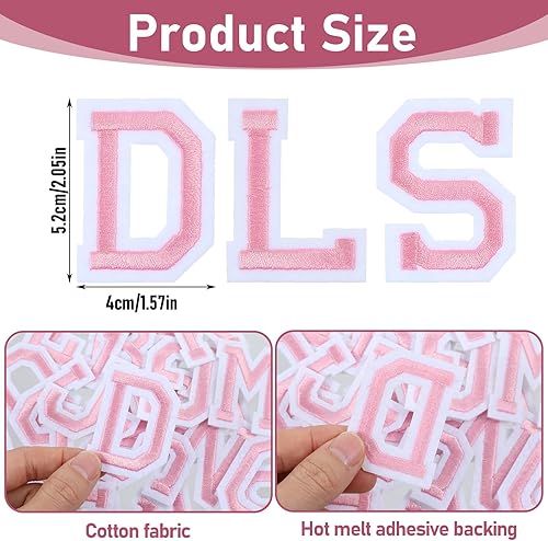 Lot de 52 écussons brodés à repasser sur vêtements - Lettres de l'alphabet de A à Z - Avec adhésif repassé et décoratif en tissu pour vestes, manteaux, chemises, chapeaux, sacs, jeans, dos - Nail Gallerys