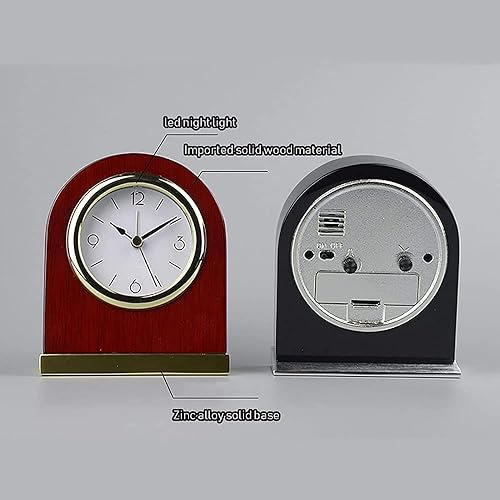 LELAMP Réveil en Bois Massif Horloge de Chevet Horloge de Table Horloge de cheminée Horloge de Bureau Horloge de cheminée rétro pour décor de Table pour Bureau de Chambre - Nail Gallerys