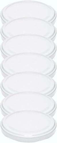 hocz Lot de 50 couvercles de rechange pour bocaux à conserve To 82 - Couleur : blanc - Compatible avec les bocaux de conservation de 230, 350, 435, 540, 565 ml - Nail Gallerys