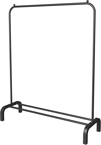 UDEAR Porte-vêtement Autoportant Cintre Multifonctionnel Unipolaire Chambre Vêtements Rack Chambre, Noir - Nail Gallerys