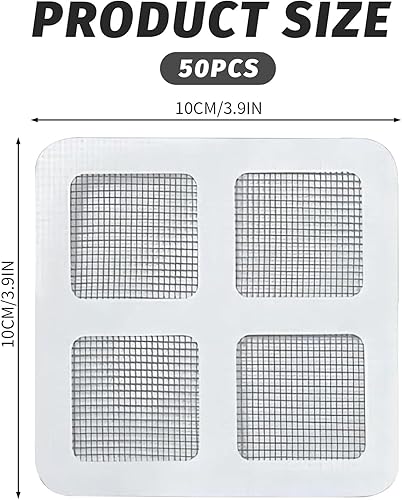 FePen Attrape Cheveux Douche, Lot de 50 Autocollants Jetables pour Canalisations de Douche, Filtre Cheveux Douche, Convient Aux Douches, Lavabos, Baignoires et Cuisines - Nail Gallerys