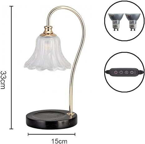 Lampe à Bougie délicate avec minuterie Chauffe-Bougie Lampe à Bougie électrique à intensité réglable Chauffe-Bougie de Haut en Bas réglable pour la créativité de la lumière de boug - Nail Gallerys