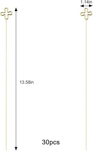 WANDIC Lot de 30 médiators en forme de cœur en métal plaqué or, largement utilisés pour la décoration de fête de mariage, arrangements floraux, décoration d'intérieur - Nail Gallerys