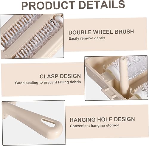 Ramasse-miettes 4x10 Brosse à miettes portative avec 2 brosses à Rouleaux et récipient intérieur Ramasse-miettes Ergonomique en PP Ramasseur de miettes de Nettoyage pour Table Lit Canapé Tapis Balaye - Nail Gallerys