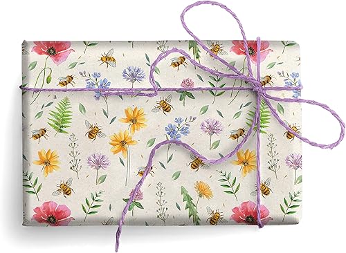 ARKRAFT 3 feuilles de papier cadeau 90 x 65 cm emballage sans plastique papier FSC (18-9241) - Nail Gallerys