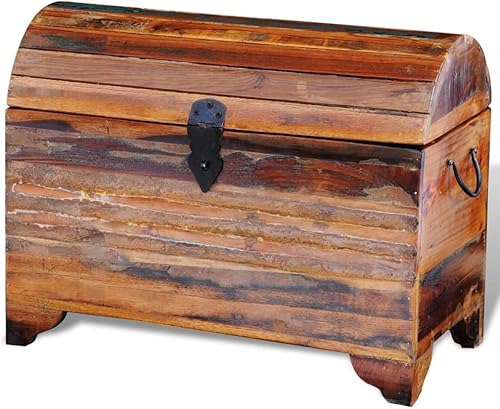 vidaXL Coffre de stockage bois solide recyclé Meuble boîte de rangement - Nail Gallerys