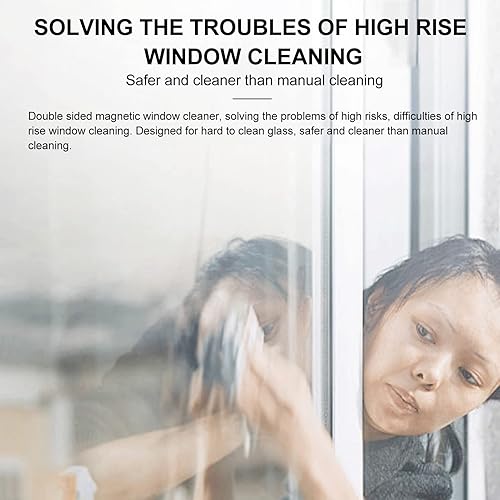 Nettoyeur de Vitres Magnétique, Outil Double Face Haute efficacité pour Le Nettoyage des Vitres Domestiques, Grande Poignée - Nail Gallerys