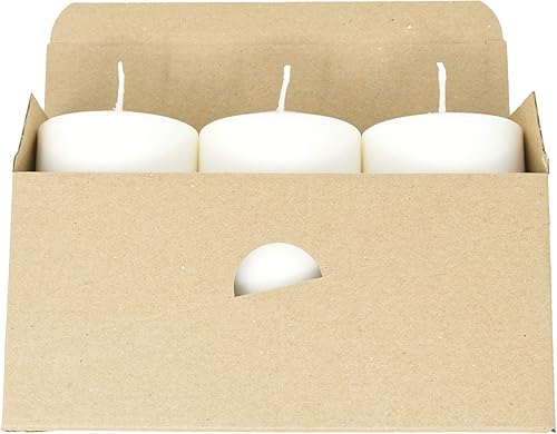Ensemble de bougies naturelles pures, sans paraffine, cire végétale, bougies pilier, veilleuses, sans plastique, dans une boîte Kraft (Blanche, Lot de 3 Piliers - 7 x 9 cm Chaque Bougie) - Nail Gallerys
