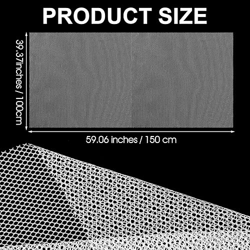 Tissu en maille blanche, 99 x 140 cm, légèrement extensible pour projets de couture, sac de courses, poche à dos, sangles, filet - Nail Gallerys