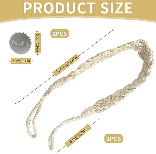 HAYGEM 2 Pièces Embrasse pour Rideaux Beige, Embrasses de Coton a Tricoter a la Main, Attache Rideau Modernes et Minimalistes Dotées avec Deux Bouton Pression, pour Attacher et Décorer Les Rideaux - Nail Gallerys