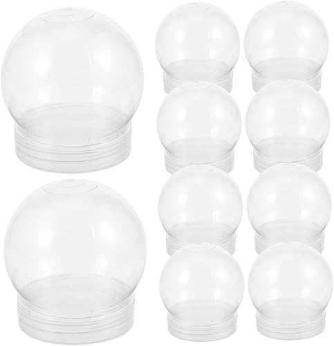 Suxdlan Boule à Neige Noel, 10 Pièces Globe de Neige avec vis à vis Lot de 10, DIY Transparent 150 ML Globe d'eau remplissable Vide pour décoration d'artisanat Noël - Nail Gallerys