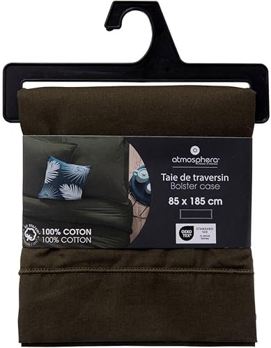 Atmosphera - Taie de traversin Carina 85x185cm Vert Kaki - Nail Gallerys