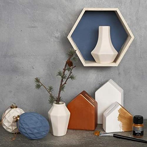 Boîtes de rangement, h: 14,8+19+24,2 cm, profondeur 10 cm, triplex, hexagonales, 3pièces - Nail Gallerys