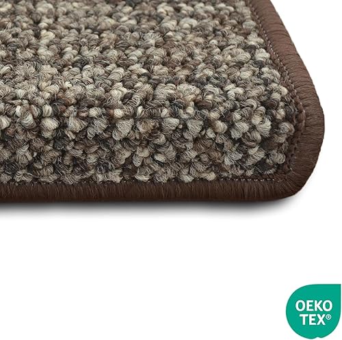 casa pura Carlton Lot de 15 tapis d'escalier semi-circulaires ou rectangulaires - Protection d'escalier attrayante pour l'intérieur - En demi-cercle - Anthracite - Nail Gallerys