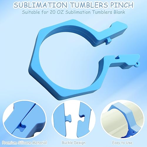 Lot de 4 gobelets de sublimation avec pincement, support de tasse pour gobelets Outils vierges de sublimation avec raclette à bord en feutre, porte-gobelet pour travaux manuels - Nail Gallerys