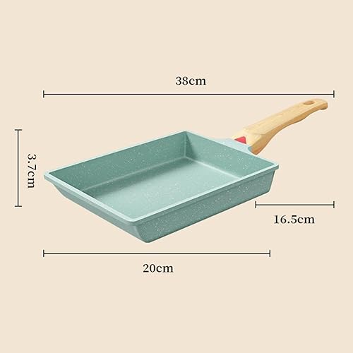 Yuragim Poêle Omelette Japonaise, Tamagoyaki Poêle Rectangulaire, Revêtement Céramique Antiadhésif Poele à Tamagoyaki avec Poignée Amovible, en silicone, pour Tous Types de Cuisinières,Verte - Nail Gallerys