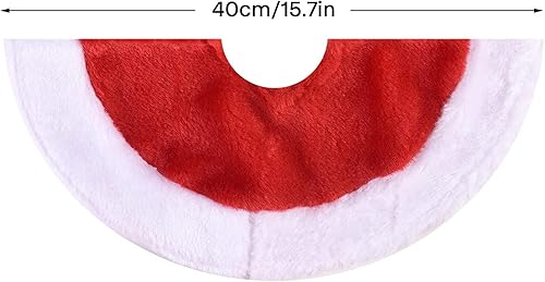 Mini Noël Jupe de Sapin, Cache Pied Sapin de Noel, Petite Jupe de Sapin Noël, Tapis Sapin Noel, Décoration d'arbre de Noël, Couvre Pied Sapin Noël Rond, Convient au Petit Arbre de Noël de Bureau - Nail Gallerys