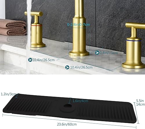 Volminex Tapis de protection anti-éclaboussures pour évier de cuisine en forme de pente à 6°, tapis de robinet pliable, plateau récupérateur d'égouttement, tapis de drainage autour du robinet pour - Nail Gallerys