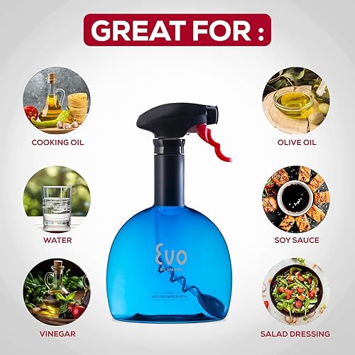 Evo Huile Pulvérisateur sans aérosol pour huiles de cuisson d'olive 8-ounce Capacity, Set of 2 Vert - Nail Gallerys