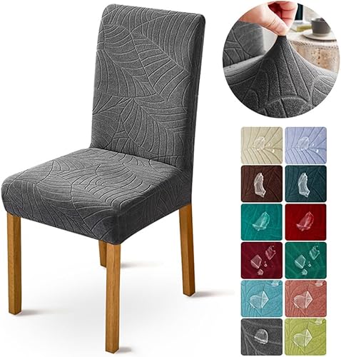 SKICEE Housse de Chaise Extensible 4/6 Pièces,Universelle Lavables,Couverture de Chaise Facile à Nettoyer pour Décor Salle à Manger Hôtel Restaurant (D,6 PCS) - Nail Gallerys