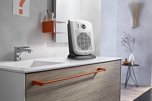 De'Longhi HBC 3030 Chauffage soufflant Chaudobain, 2 niveaux de puissance, fonction ECO-SILENCE, protection anti-goutte, ventilation d'été, enrouleur de câble, pour pièces jusqu'à 60 m³ - Nail Gallerys