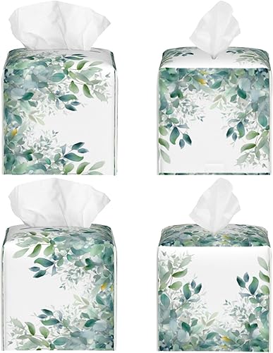 Mexpekil Housse de boîte à mouchoirs carrée en cuir PU imperméable pour voiture, salle de bain, cuisine - Nail Gallerys