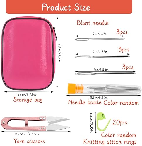 Namner Crochet Tricot, 22 Tailles Aiguilles à Crochet, Kit Crochet Debutant Complet, Aiguille Crochet, Marqueur Crochet Ciseaux Et Aiguilles à Main Émoussées, Crochet Tricot Ergonomique(0.6-6.5mm) - Nail Gallerys