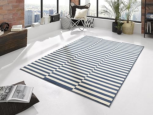 HANSE Home Panneau-Tapis Poils Courts Motif Graphique Moderne pour Salle à Manger, Salon, d'enfant, Couloir, Chambre à Coucher, Cuisine-Noir crème, 160 x 230 cm, Polypropylène, 160 cm x 230 cm - Nail Gallerys