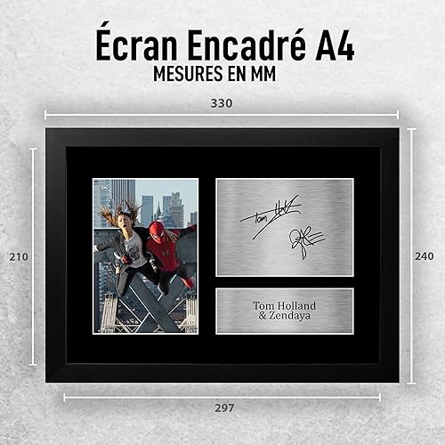 HWC Trading A4 Zendaya & Tom Holland Spider-Man MJ Cadeaux Imprimé Signé Autographe Photo pour les fans de cinéma - A4 - Nail Gallerys