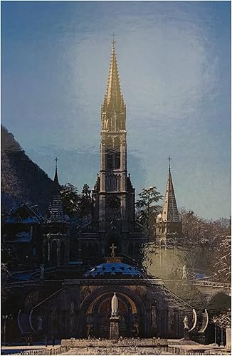 Catholic Gift Shop Lourdes Eau bénite authentique dans une bouteille en verre et carte de prière de Lourdes - Nail Gallerys