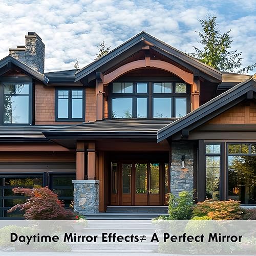 Volcanics Film de confidentialité à sens unique pour fenêtres en verre avec outils d'installation, film teinté miroir réfléchissant la chaleur pour fenêtre de maison, autocollant statique antireflet - Nail Gallerys