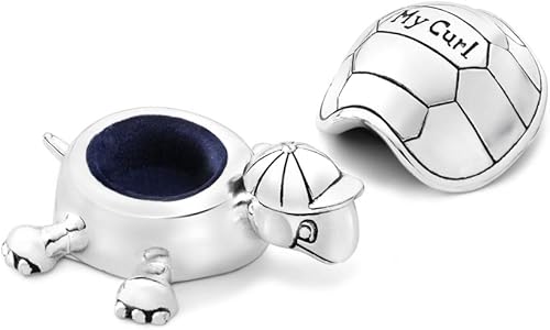 Zilverstad 6058261 Boîte pour Dent de Lait et Mèche de Cheveux Tortue Argenté Laqué - Nail Gallerys