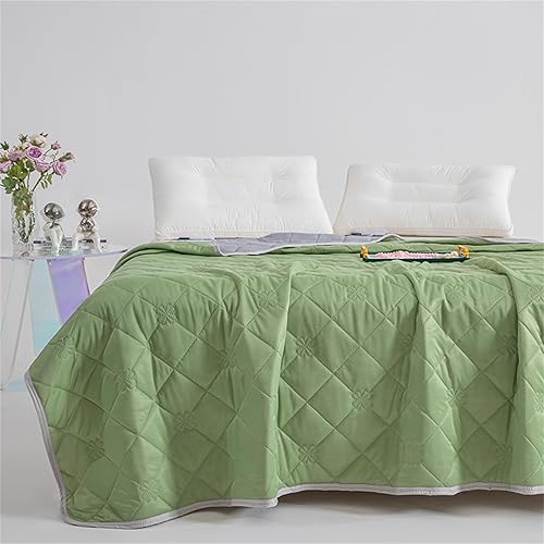 Odot Couette Ete Legere et Fine, Couette sans Housse Lavable - Douce et Confortable, Légère et Respirante Couverture Rafraichissante d'Été (Vert,200 * 230cm) - Nail Gallerys