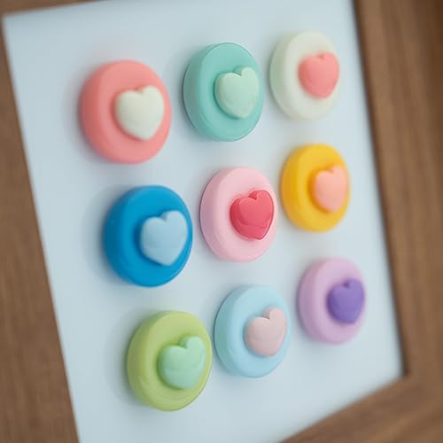 Aimants décoratifs pour réfrigérateur, surface brillante (9 couleurs et 9 pièces) - Nail Gallerys