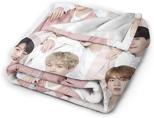 Jim-in J-Hope Lit en peluche super doux et léger, convient pour adultes B-T_S et enfants, multicolore, 125 cm x 100 cm - Nail Gallerys