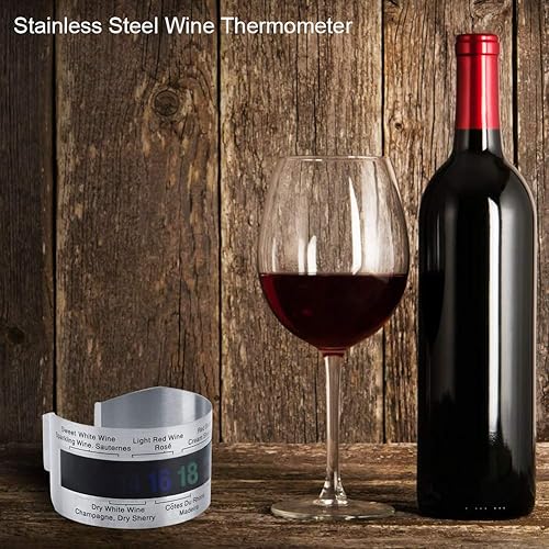 logozoe Thermomètre à Bouteille de vin, Bracelet Compact de température du vin, pour Restaurant à Domicile - Nail Gallerys