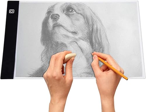 Wayin Tablette Lumineuse Dessin A4, Tables Dessin Lumineuses Ultramince Portable USB Rechargeable Luminosité Réglable pour Adult et Enfant - Nail Gallerys