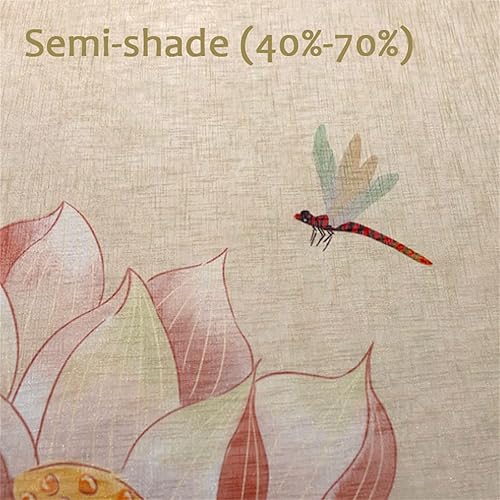 Highdi Rideau Armoire Cuisine Courts, Meuble Rideau Cache Placard Anti Poussière Auto-Adhésif sans Perçage pour sous Evier, Cuisine Porte de Placard, Étagères (Poisson Fleuri,80 * 120cm) - Nail Gallerys