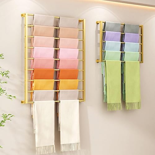 LMHAUSS Organiseur Mural pour Foulards pour magasins de détail, Support Multifonctionnel Peu encombrant pour Cravates, Foulards et Serviettes en Soie, idéal pour la Maison, Les magasins de détail de - Nail Gallerys