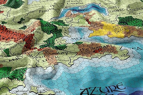 POLYMORPH PRINTS Greyhawk Tapisserie murale d'intérieur Flanaess Advanced Donjons et Dragons Décoration murale d'intérieur | AD&D (101,6 x 86,4 cm) - Nail Gallerys