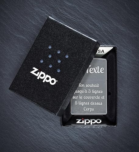 Briquet personnalisé - Le Cadeau Homme, Un Briquet gravé - Cadeau personnalisé Briquet Rechargeable - Le Cadeau pour l'éternité- Briquet tempête - Compatible avec zippo Original - initiales - Nail Gallerys