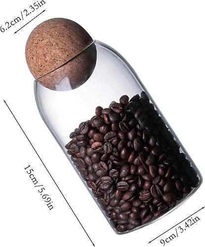 Bocal en Verre Alimentaire, de Stockage en Verre, Pot en Verre Borosilicaté avec Liège, pour Parfumé, Bonbons, Épices, Haricots, Biscuits, Médicaments (800ml) - Nail Gallerys