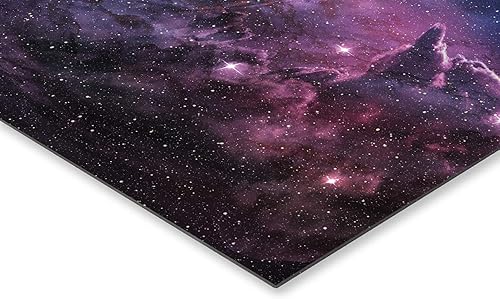 Panorama Tableau Espace 50x35cm - Impression sur Toile avec Châssis en Bois - Affiche Poster Galaxie - Nail Gallerys