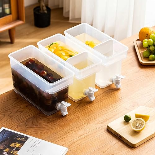 1 distributeur de boisson Gallone en plastique pour réfrigérateur, distributeur de boissons, bouilloire froide avec plaque filtrante amovible et pommes de pin, théière à fruits, les fêtes, le bar - Nail Gallerys