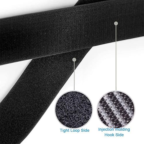 Ruban auto-agrippant de 40 mm de large, à coudre pour tissu, fermeture en nylon non adhésive - Nail Gallerys